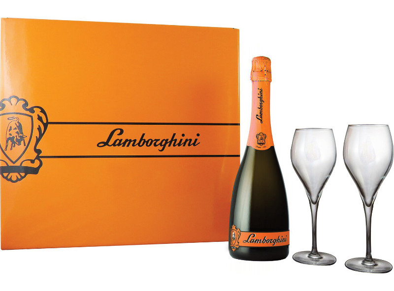 Vin Lamborghini - Coffret cadeau pour du vin mousseux demi-sec