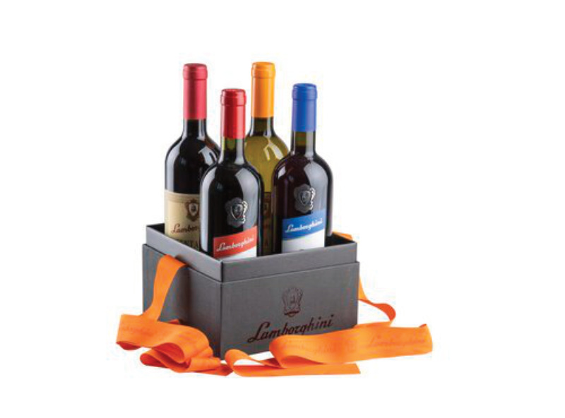 Lamborghini Wine - Geschenkbox Weinregal 4 Flaschen