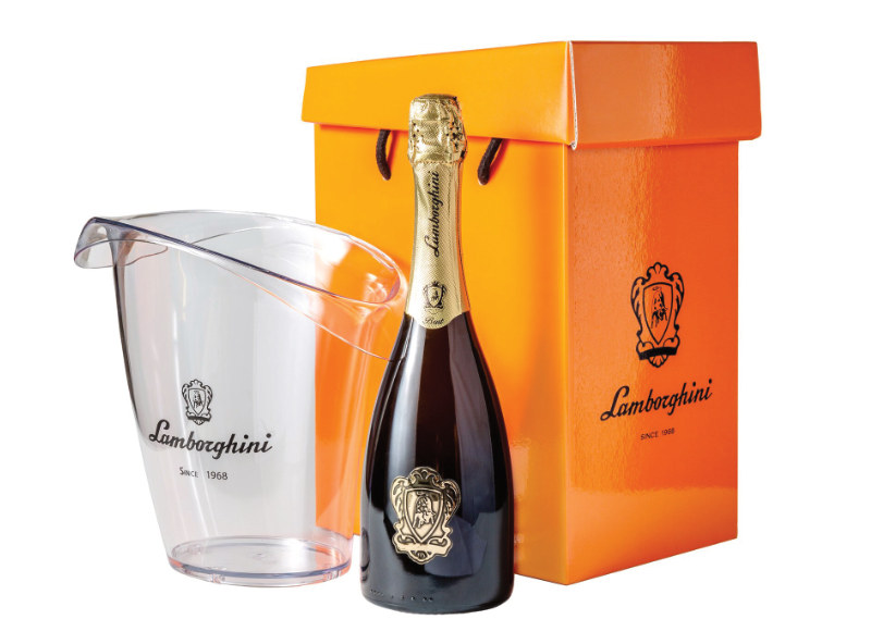 Lamborghini Wine - Geschenkbox mit Glacette und Weinflasche