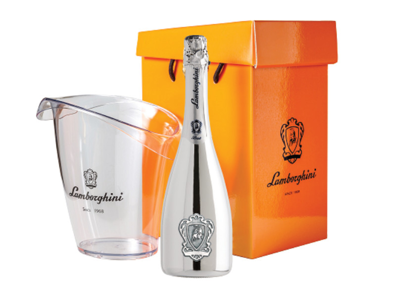 Vin Lamborghini - Coffret cadeau avec glacette et bouteille de vin