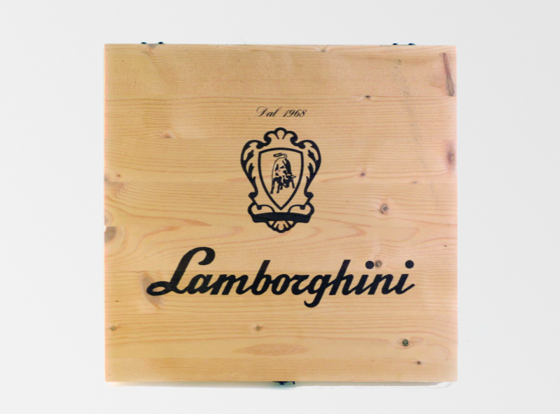 Vin Lamborghini - Emballage en bois 4 vins