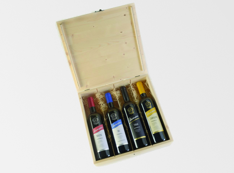 Lamborghini Wine - Holzbox mit 4 Weinen